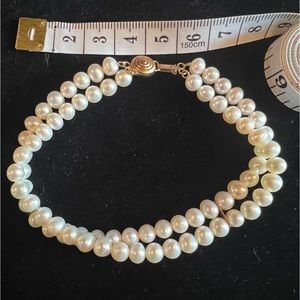 Pearl Bracelet 14K Gold . Stamped OCP